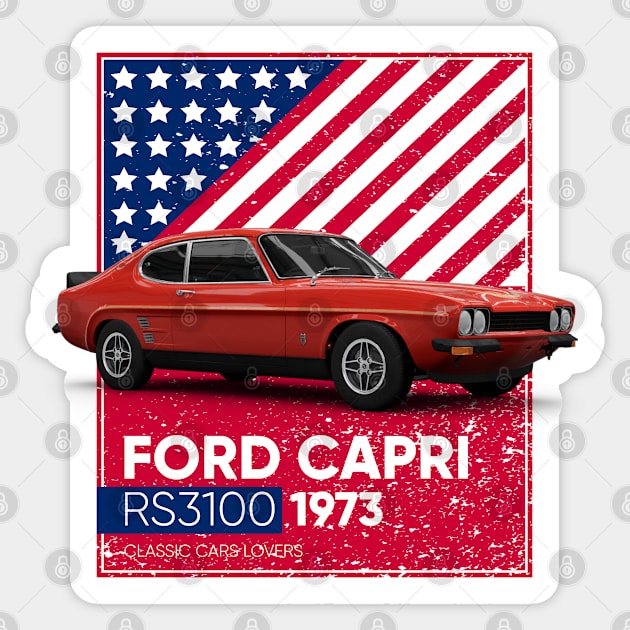 Classic Car Capri RS3100 1973 Sticker by cecatto1994